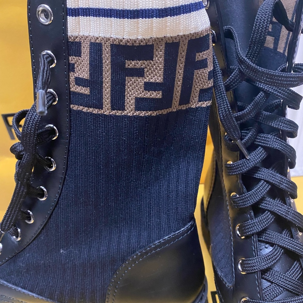 Fendi Rockoko Comabt Boots